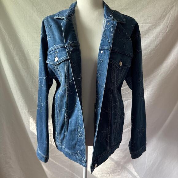 Star stitched denim jacket - Picture 1 of 8